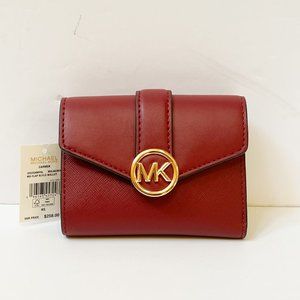 Michael Kors Carmen Medium Flap Bifold Wallet Mulberry